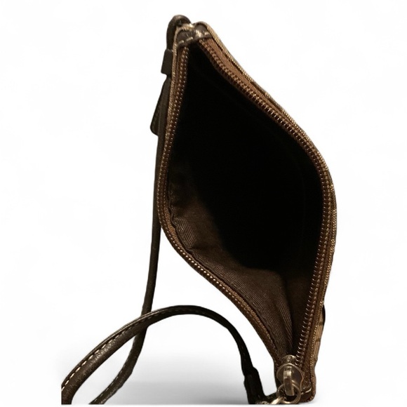 COACH Tan and Brown Signature Wristlet - Picture 3 of 6